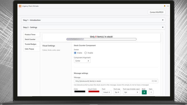 stock counter inventory counter for conversion by scarcity