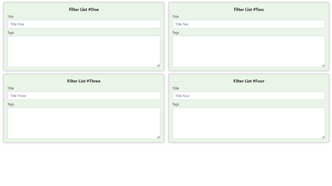 Filtros de etiquetas inteligentes - 8 opciones de filtro - control total