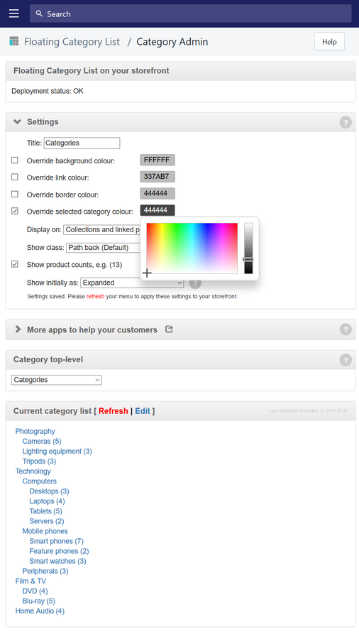 Tick-and-click admin interface is easy to use on mobile