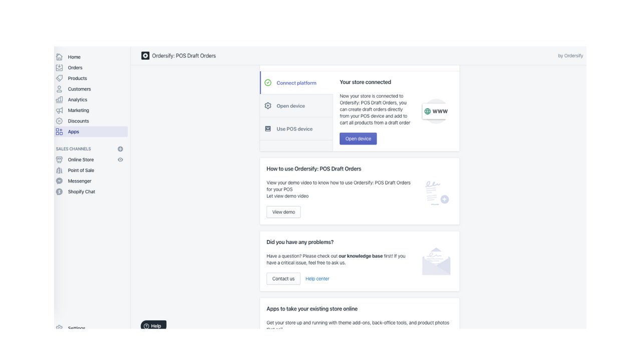 POS Entwurfsbestellung Dashboard