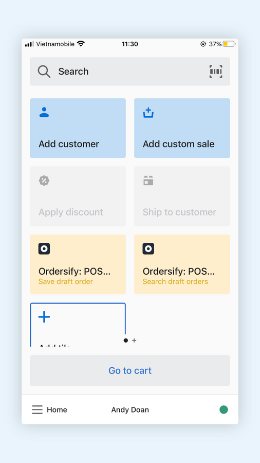 Choisir les actions des commandes à l'état de brouillon POS