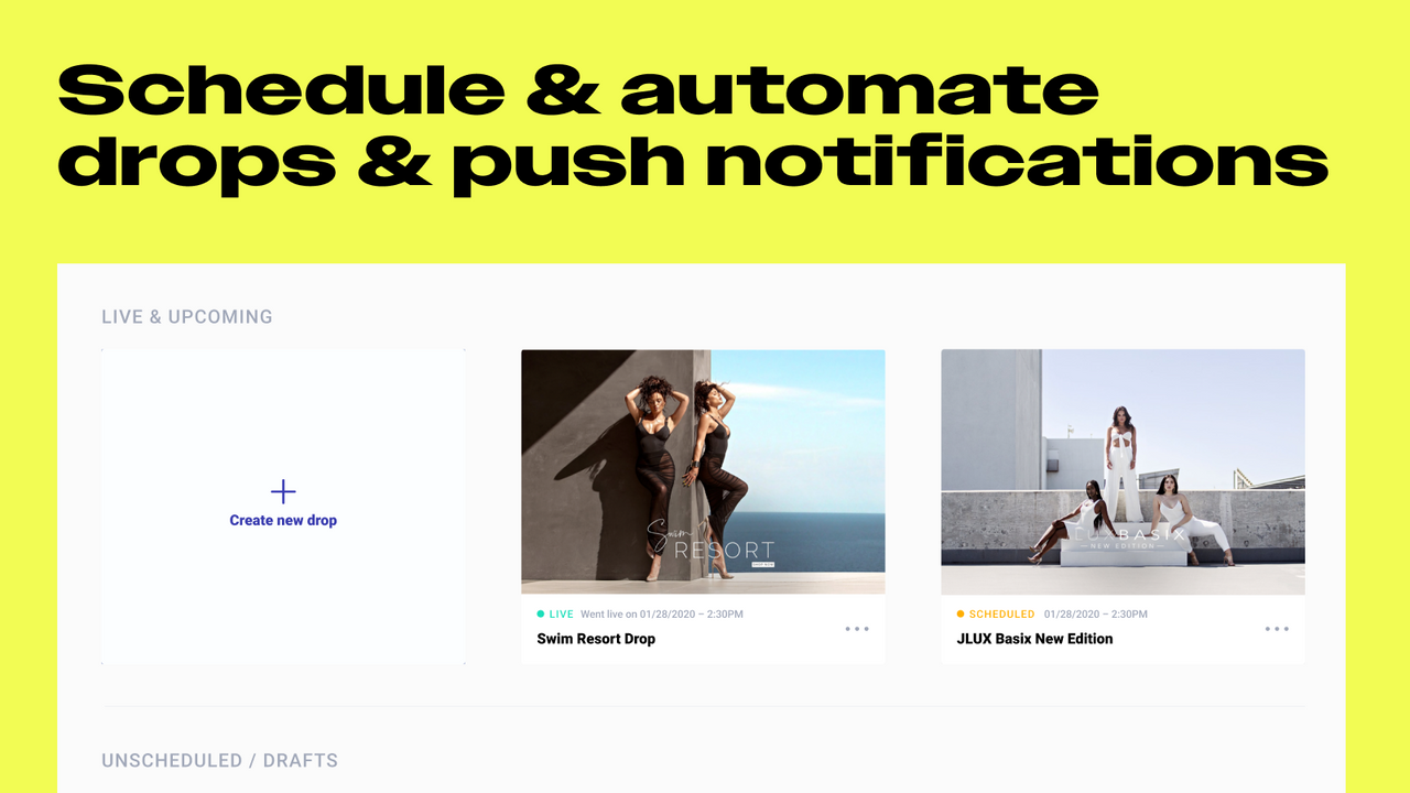 Schedule and automate mobile app drops and push notifications.