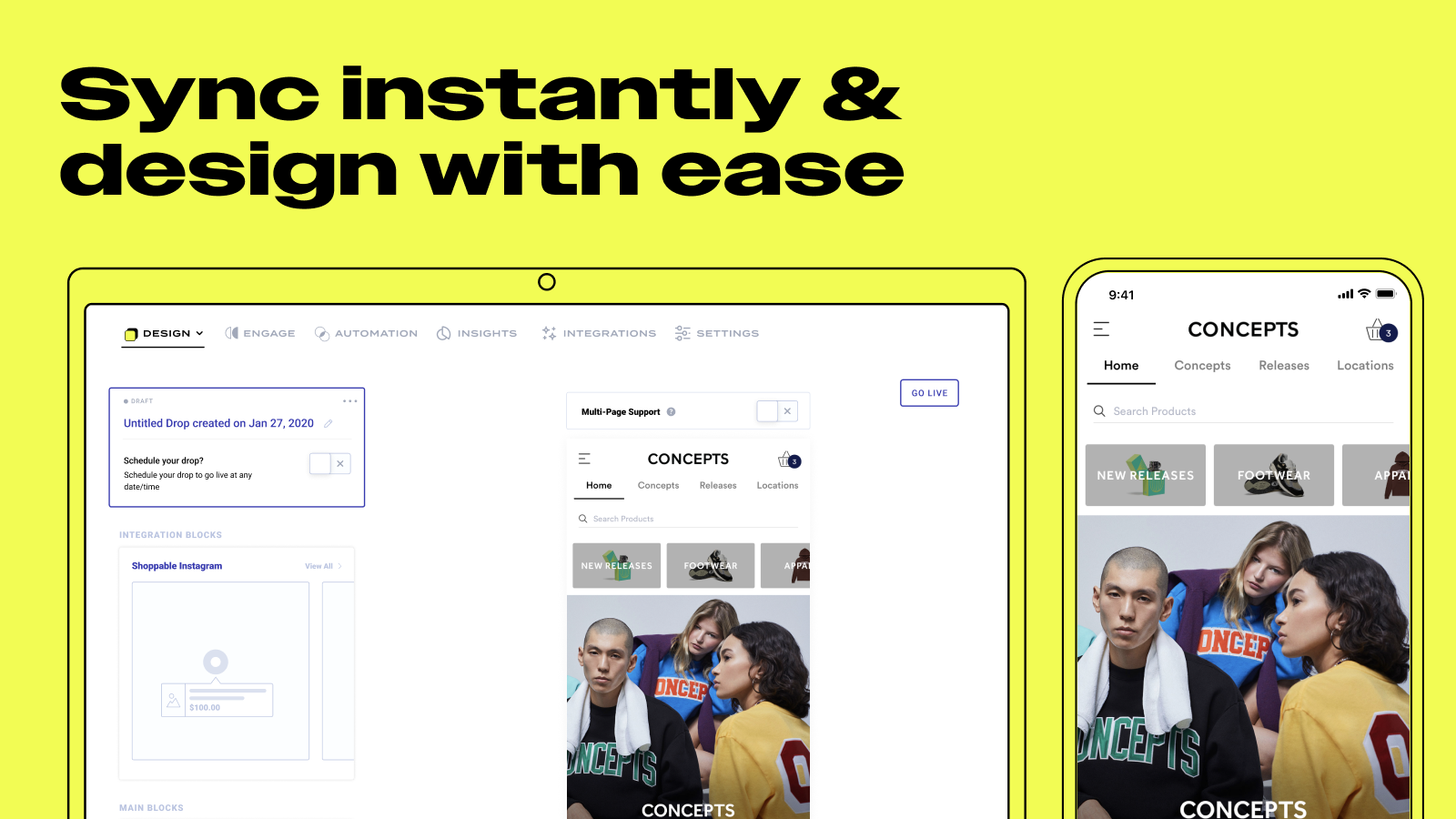 Tapcart mobiele app bouwer synchroniseert direct en maakt ontwerpen gemakkelijk