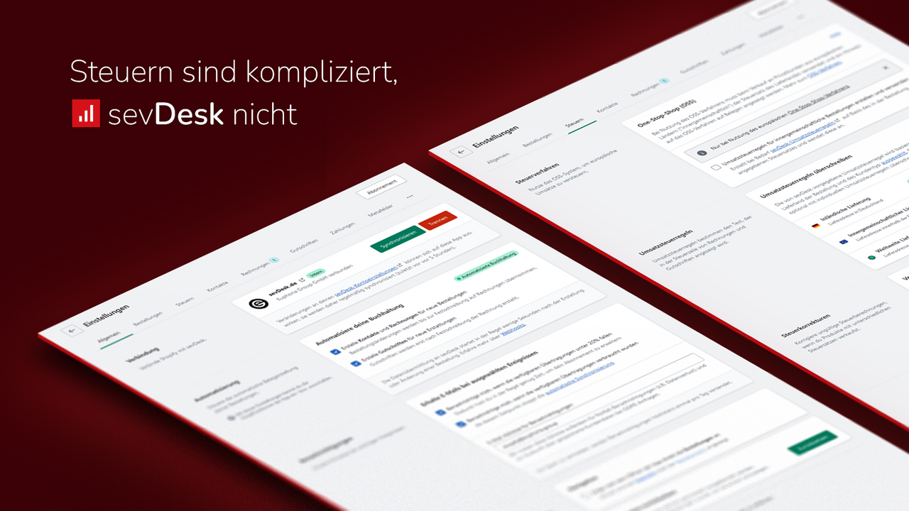 Steuern sind kompliziert sevDesk ist es nicht.