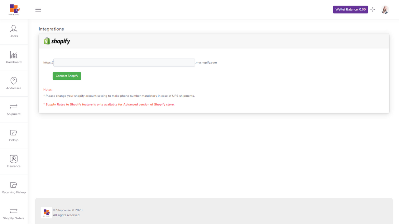 Shipcause Integration with Shopify