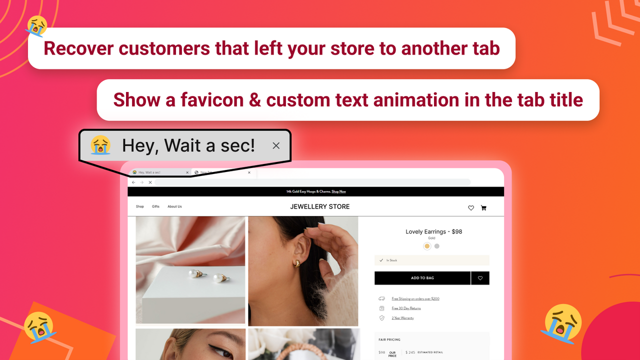 Die Animation in Aktion: Der Text des Shop-Tabs blinkt