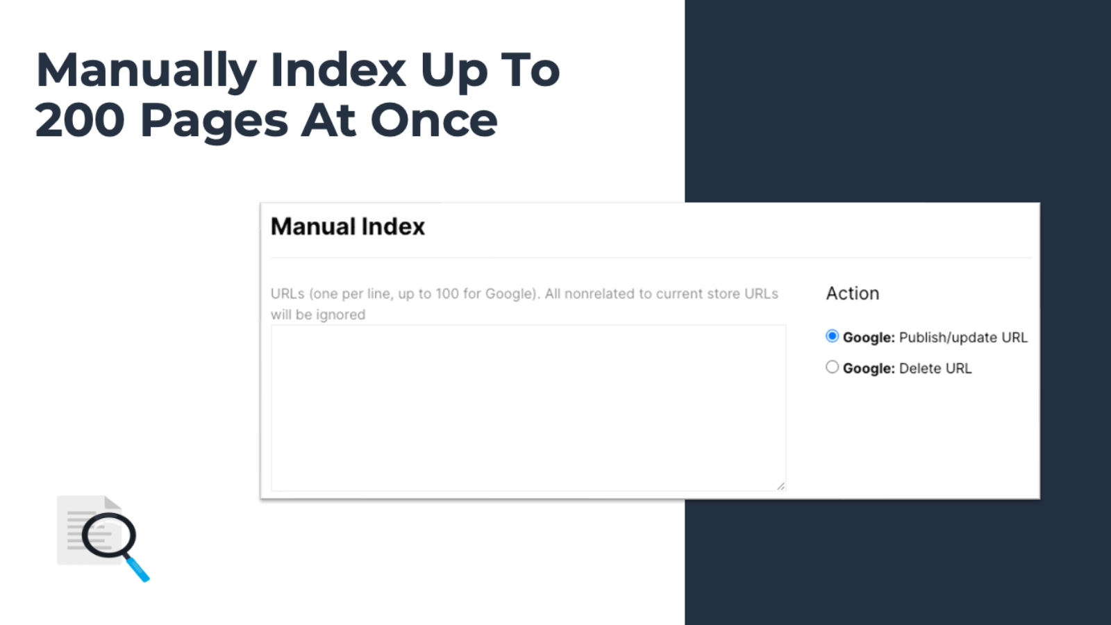 Selecciona qué actualizaciones del sitio web se enviarán a Google al instante