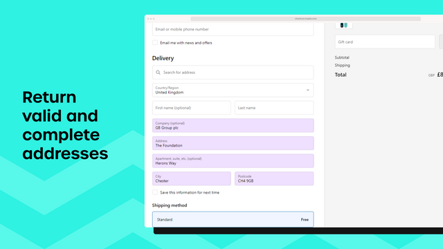 Loqate returns only accurate and valid addresses