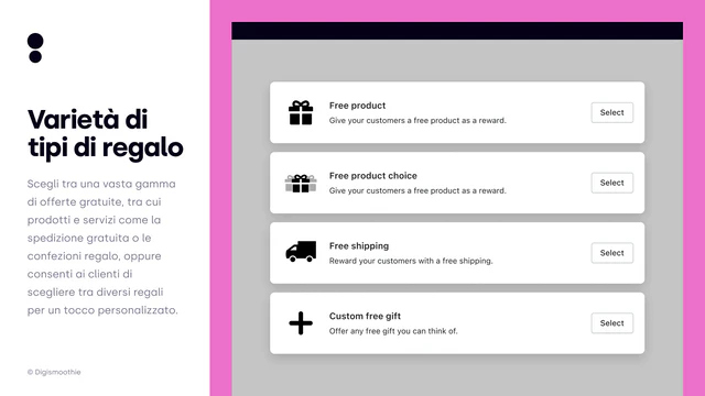 Regalate prodotti o servizi gratuiti come la spedizione gratuita