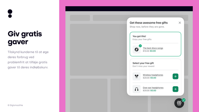 Motiver dine kunder til at bruge mere ved at tilbyde gaver
