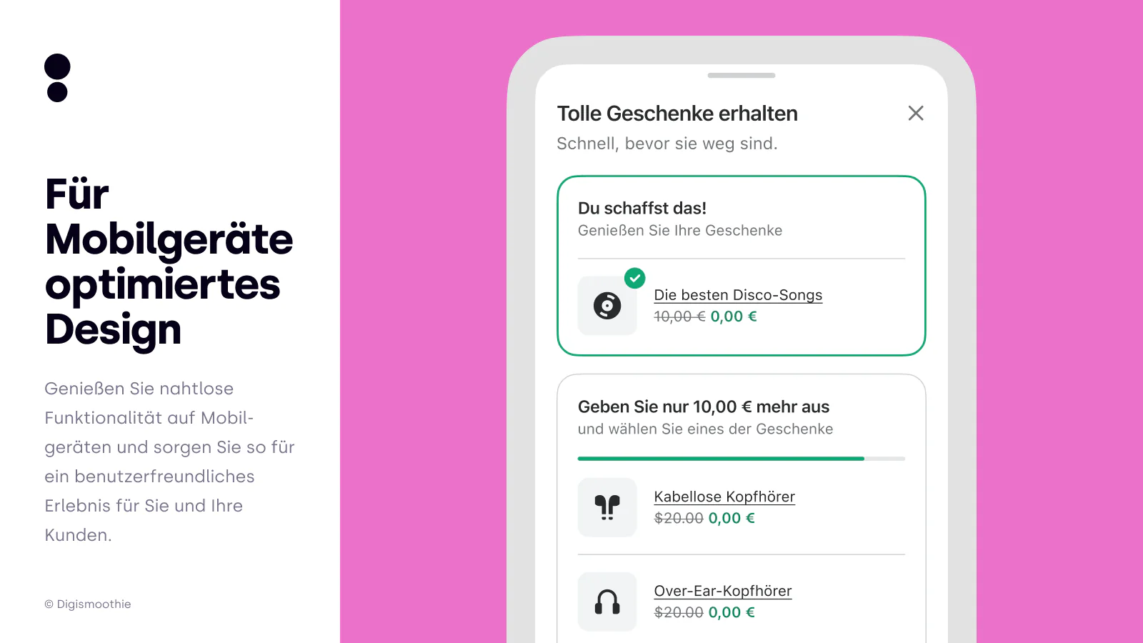 Optimiert für ein nahtloses mobiles Erlebnis