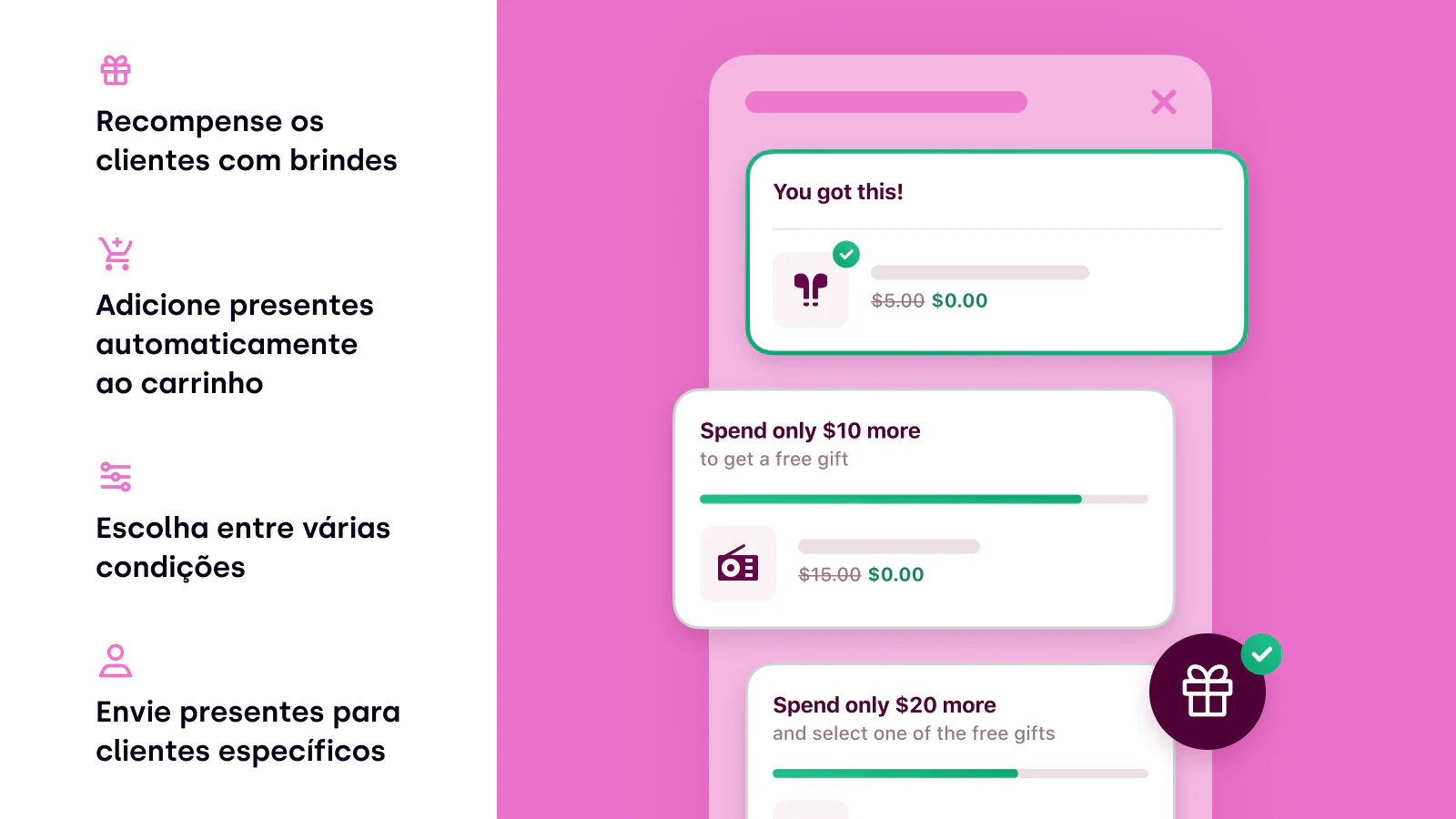 Gift Box — Ofereça brindes para recompensar seus clientes