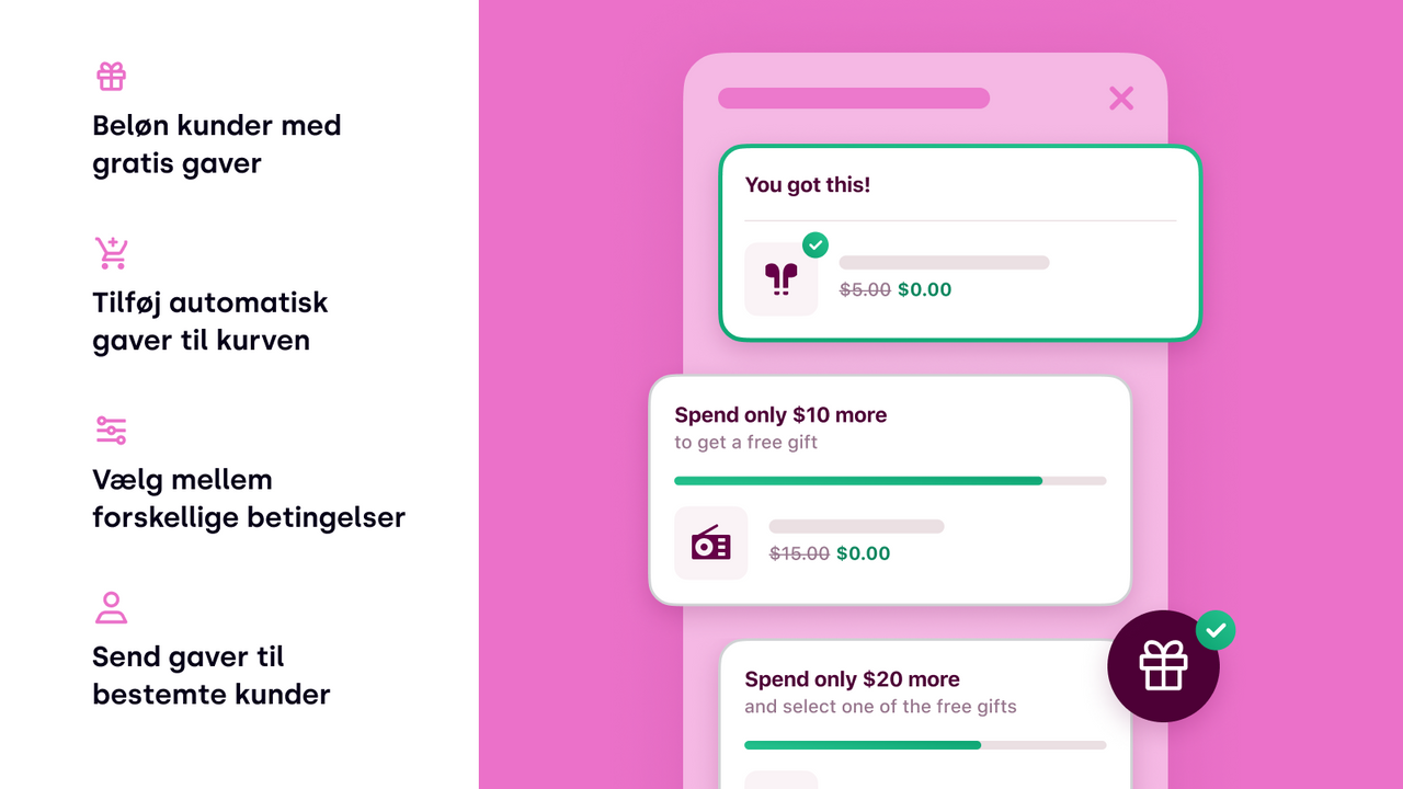Gaveæske - Tilbyd gratis gaver for at belønne dine kunder