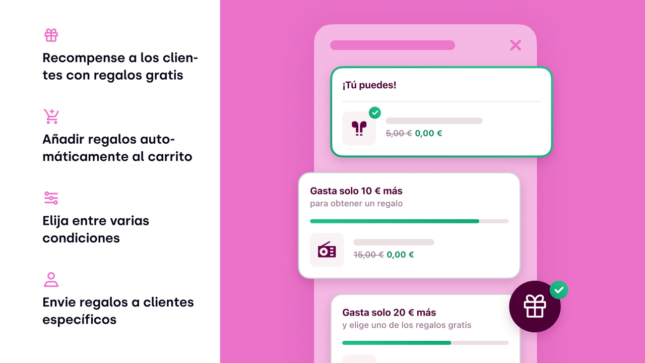 Gift Box: ofrezca obsequios o servicios gratuitos