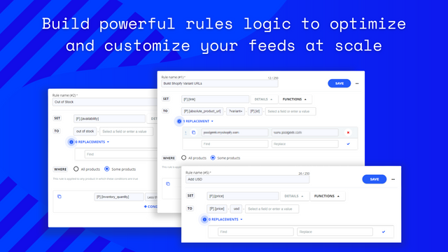 Construye una lógica de reglas poderosa para optimizar y personalizar tus feeds