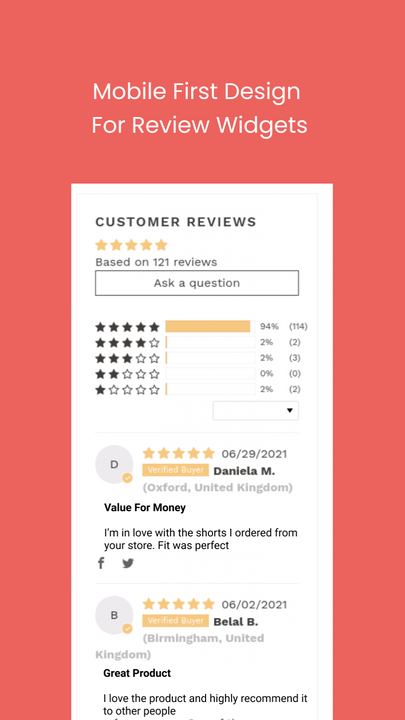 Mobile First Review Widgets 