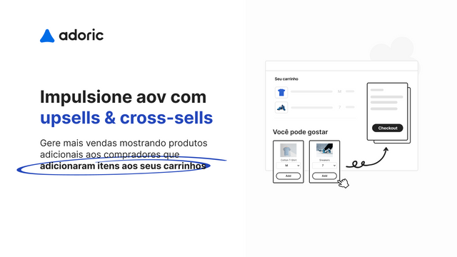 Impulsione aov com upsells e cross-sells