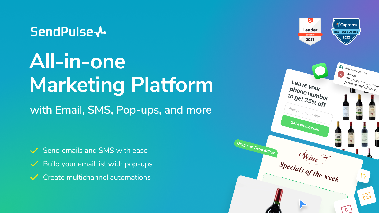 SendPulse Email, SMS & Pop‑ups Screenshot