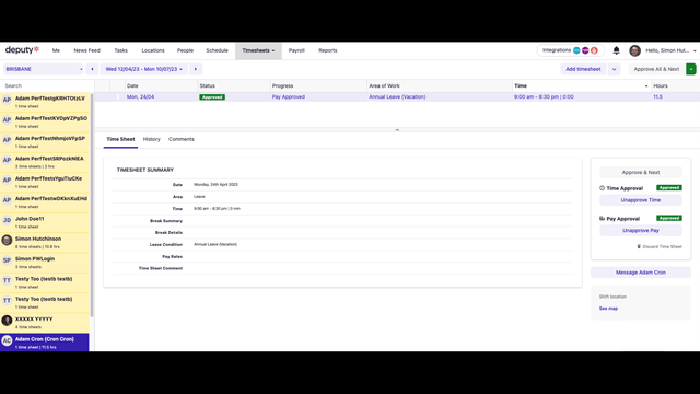 Accurately capture timesheets and seamless export them