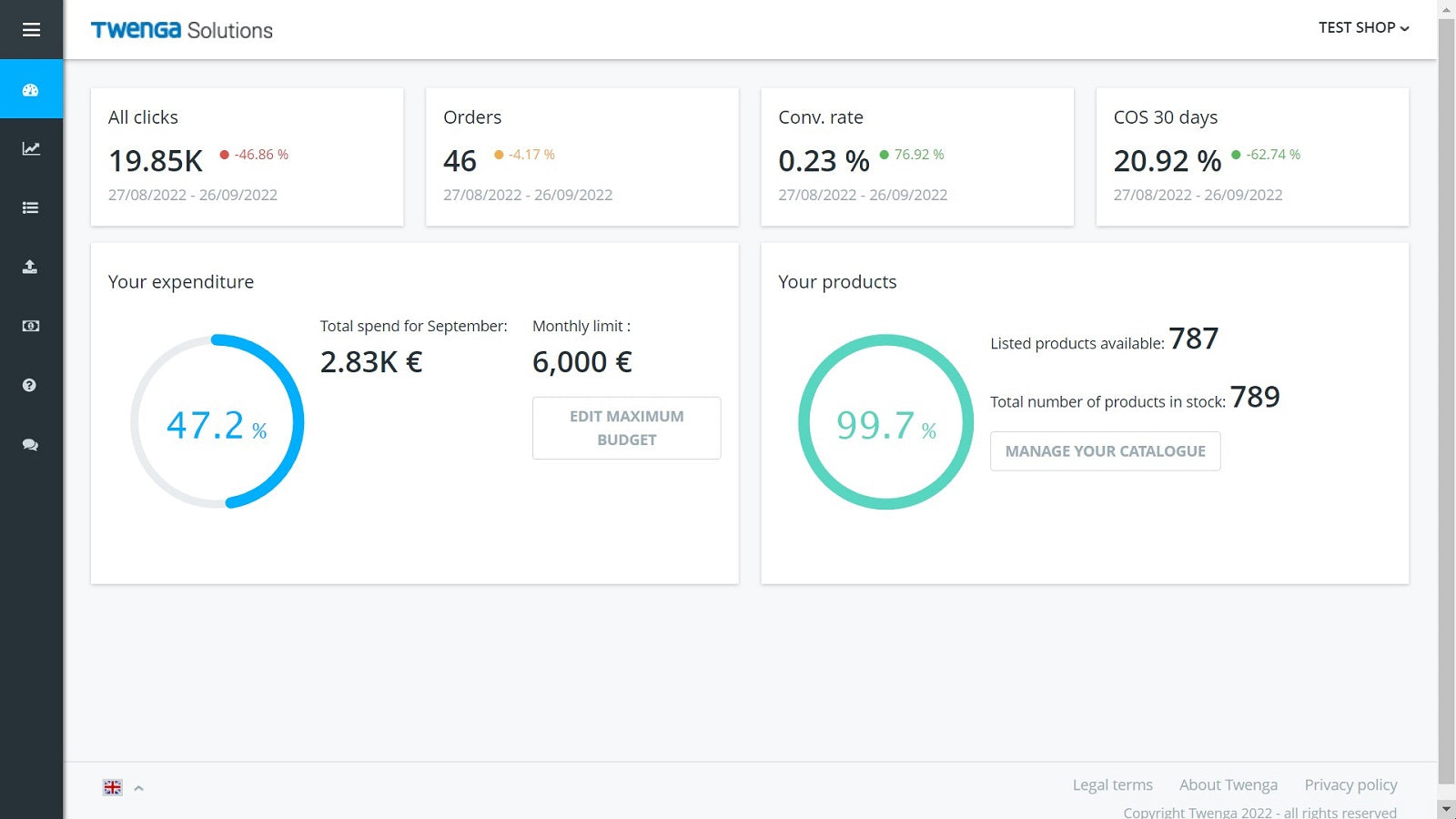 Twenga: Price Comparison Screenshot