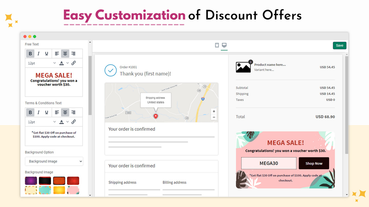 Easy Customization of Discount Offers