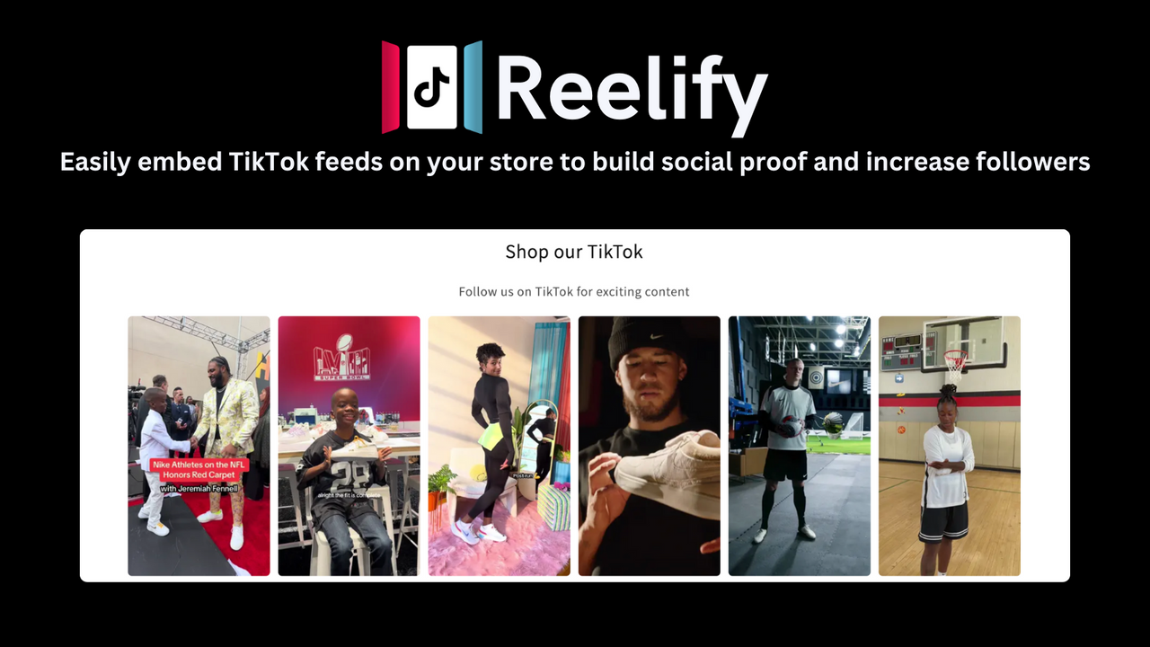 使用Reelify嵌入TikTok feed