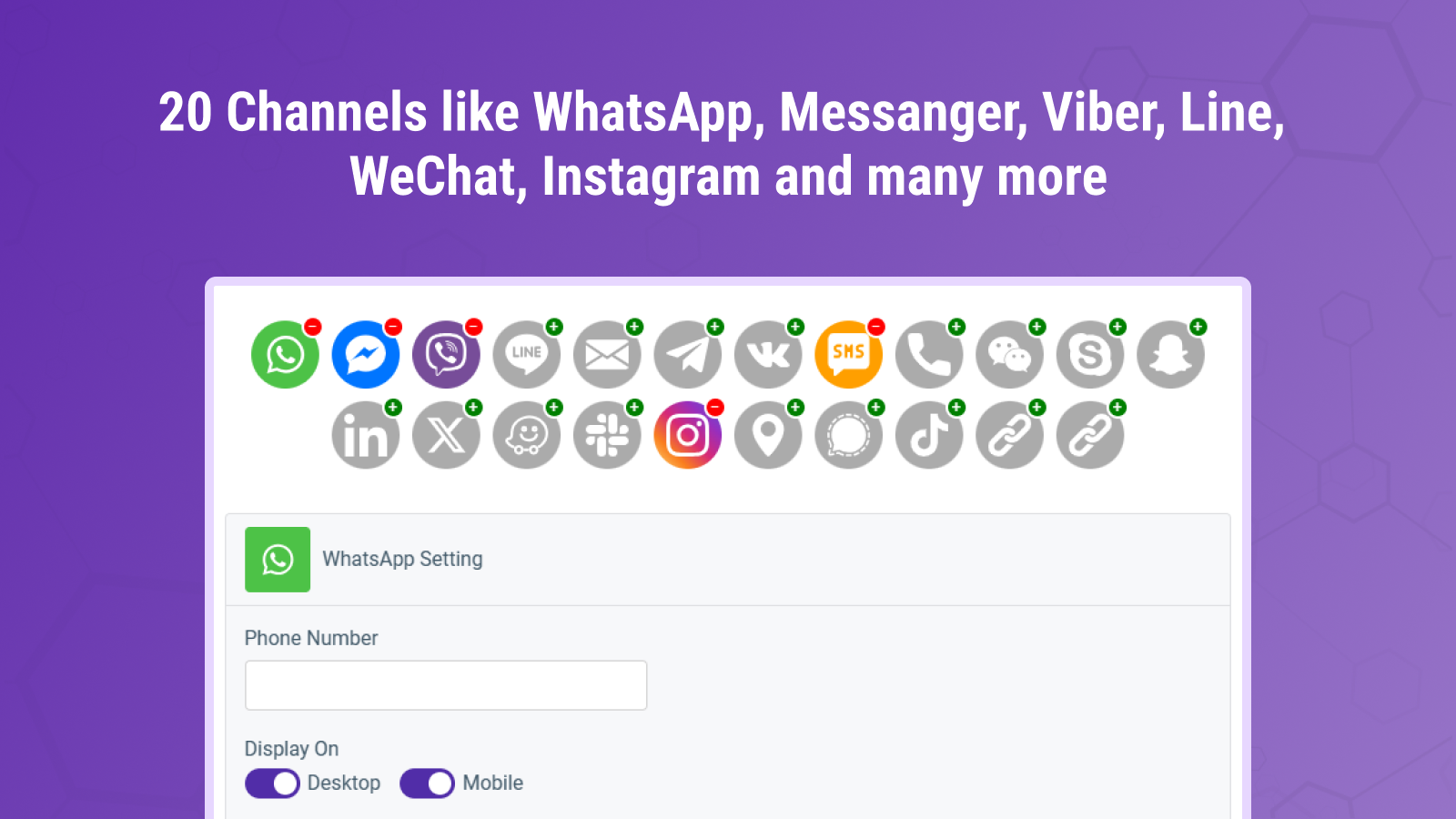 WhatsApp和社交聊天按钮