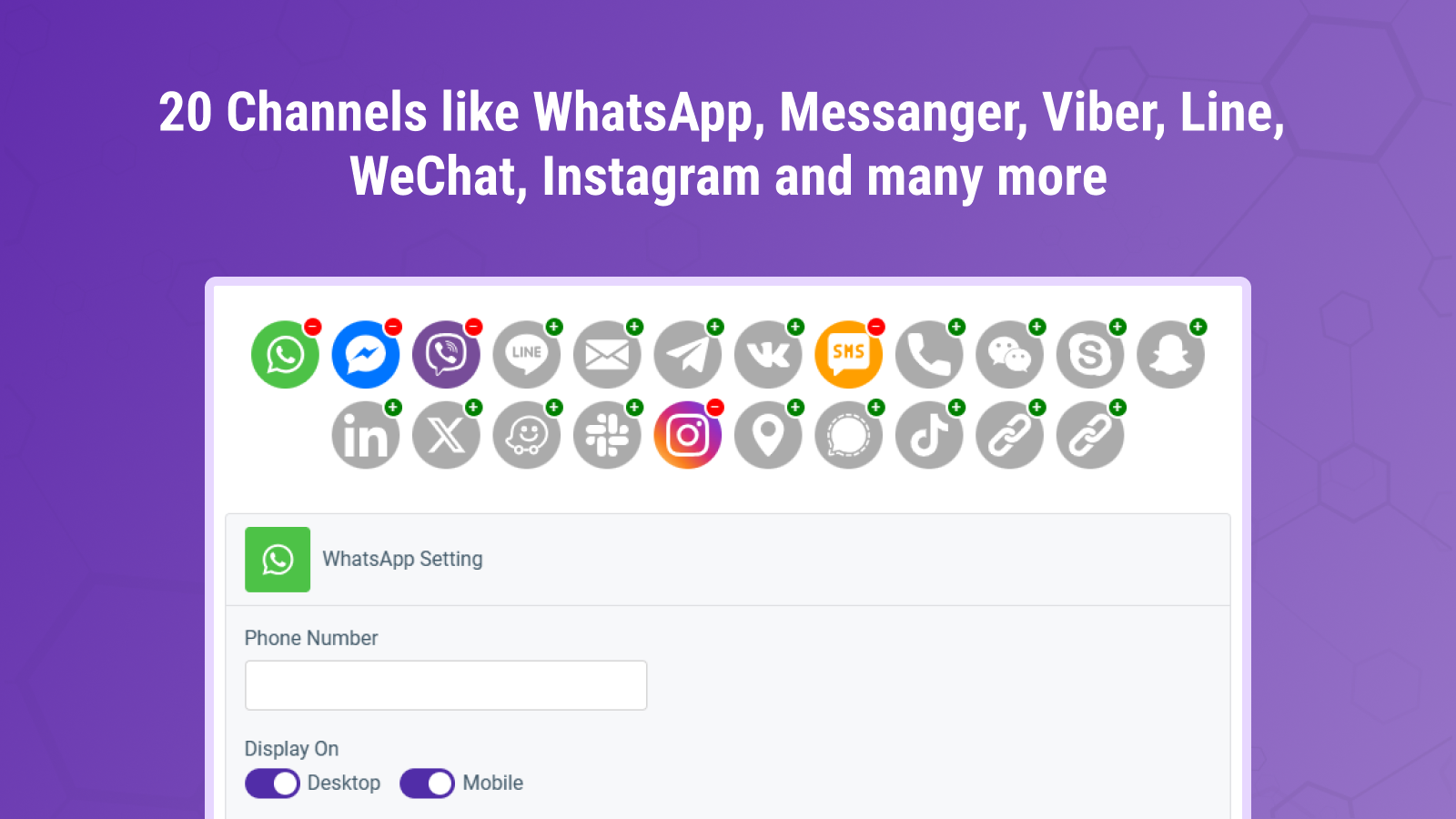 QChat: WhatsApp & Chat Buttons Screenshot