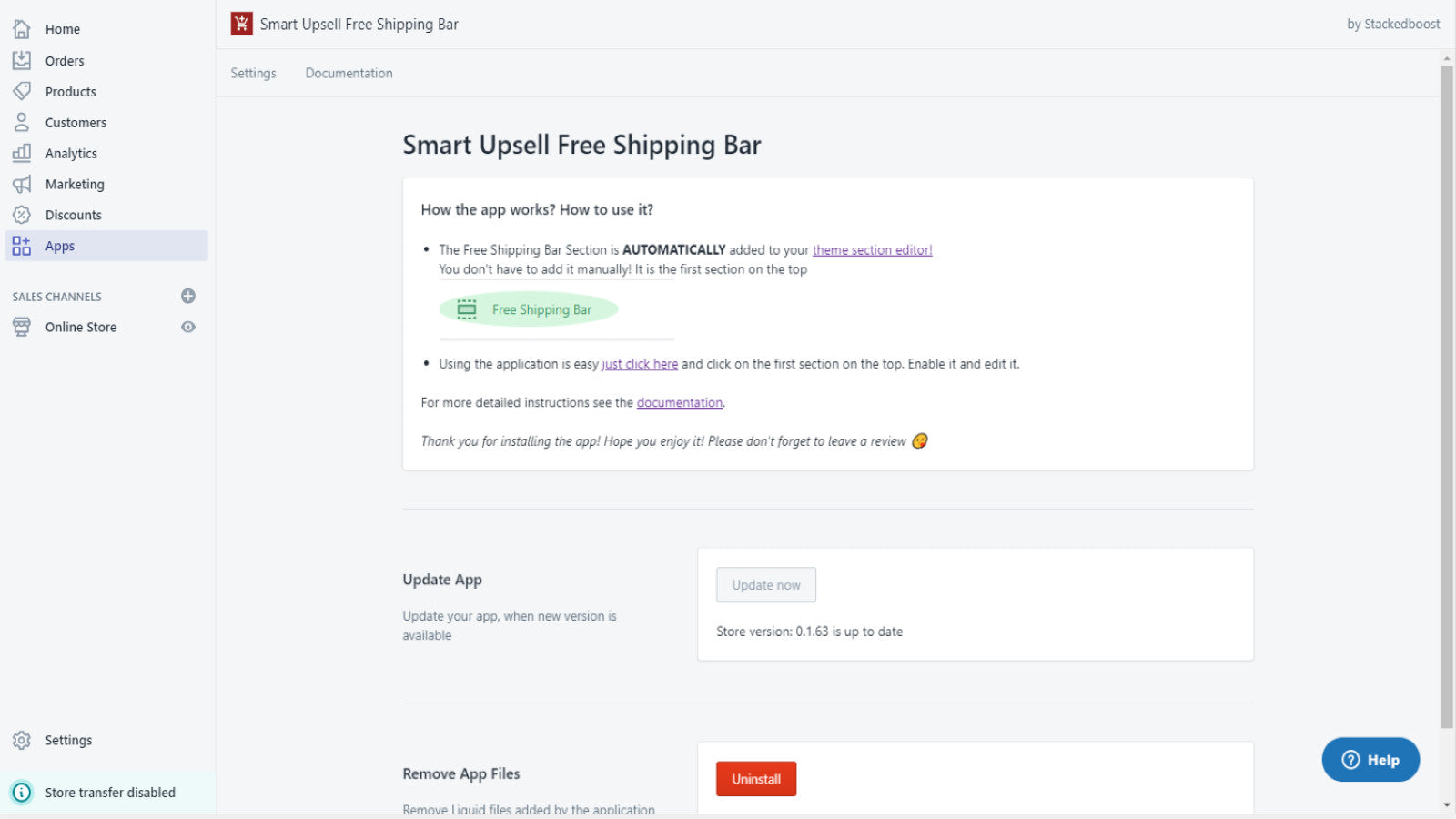 Smart Upsell Free Shipping Bar Screenshot