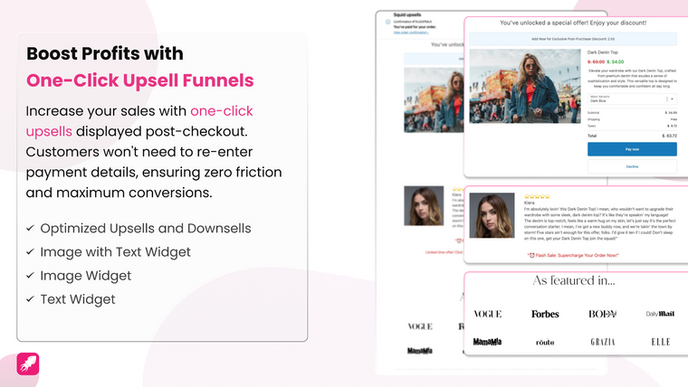 Squid Post Purchase Upsell Screenshot