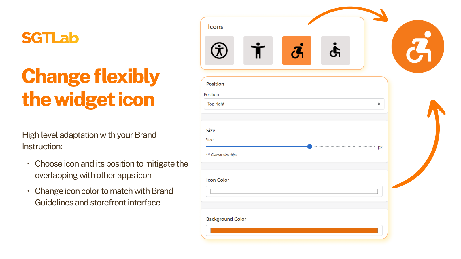 Accessibilité par SGTLab - changer facilement l'icône