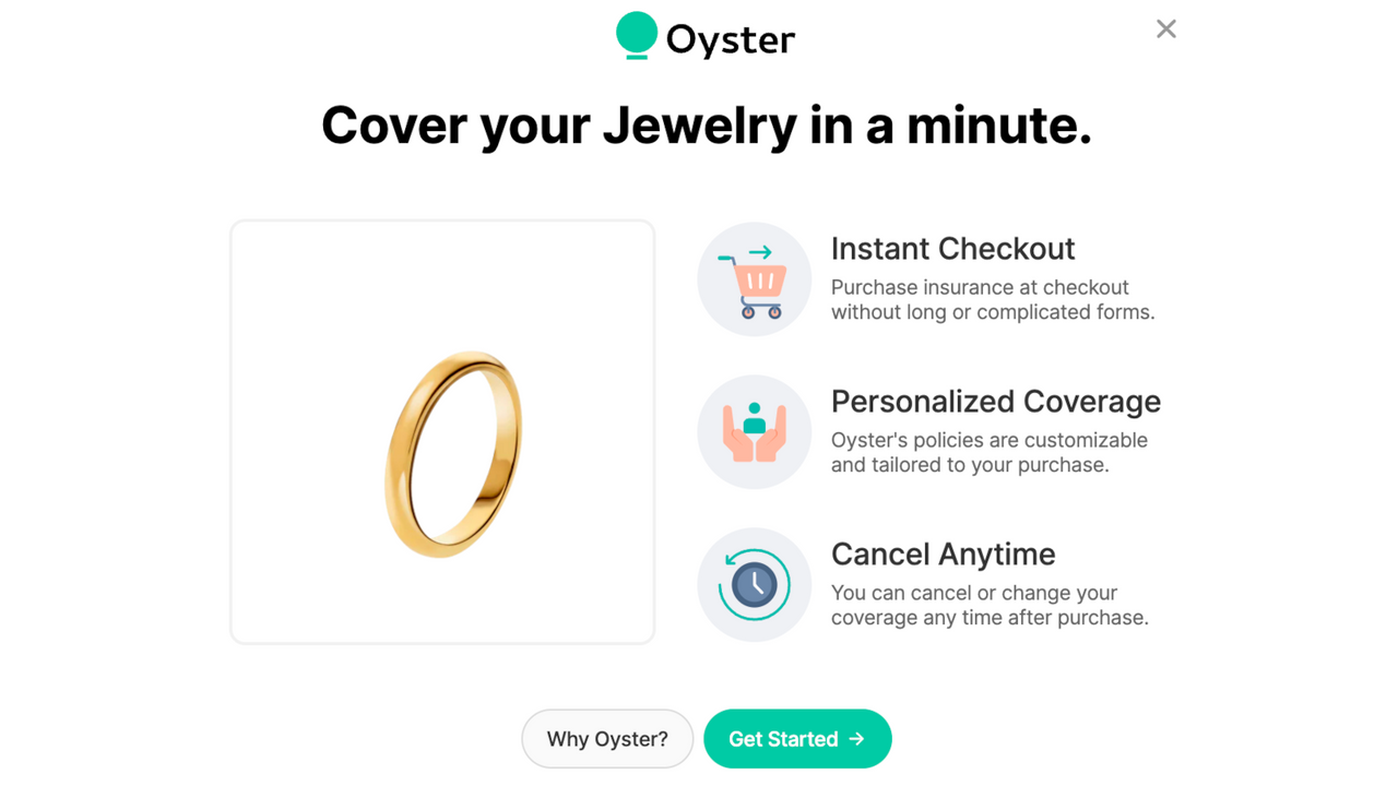Oyster assure les vélos, les bijoux, l'électronique et les objets de collection.