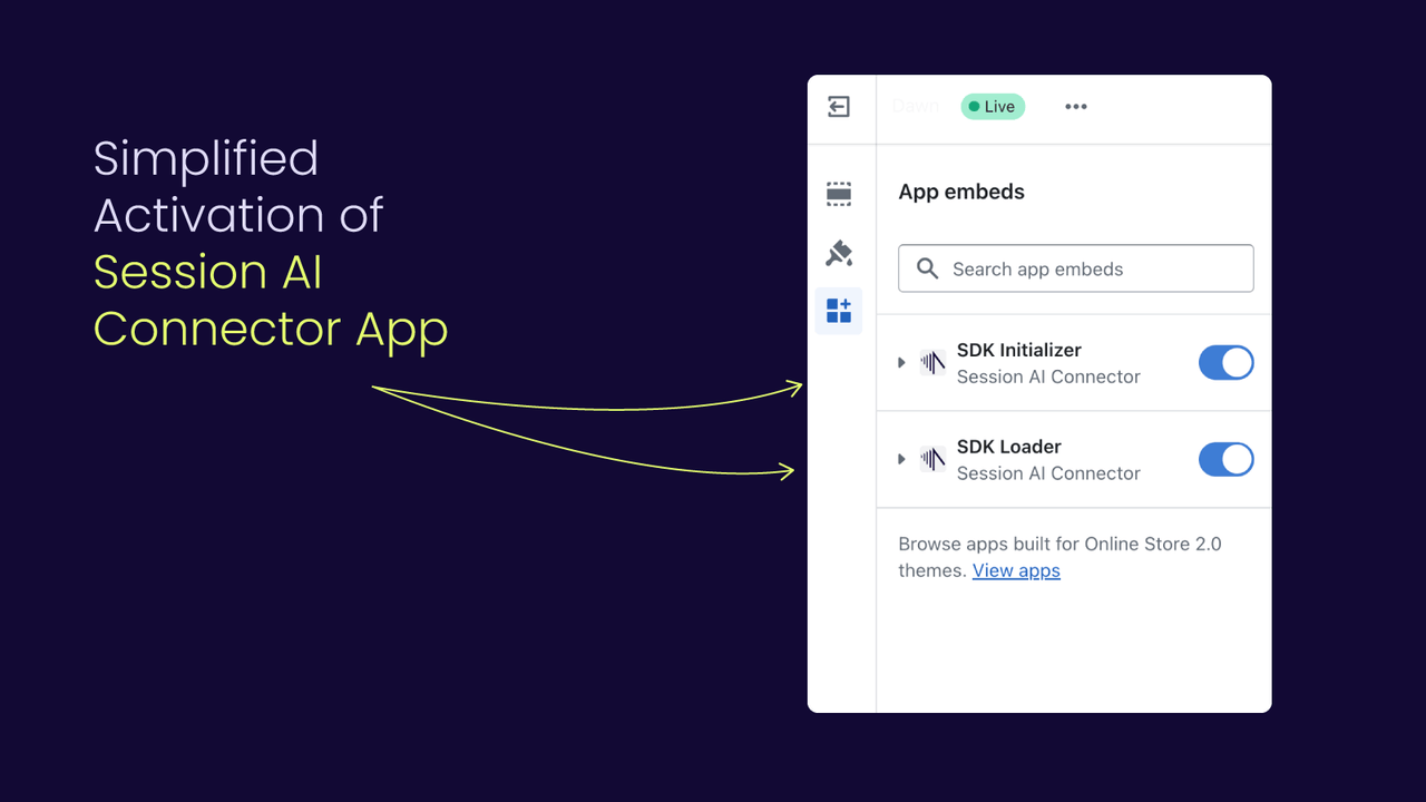 Activation simplifiée du connecteur Session AI