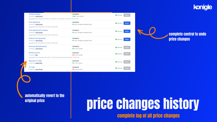 Konigle Pricing App Screenshot