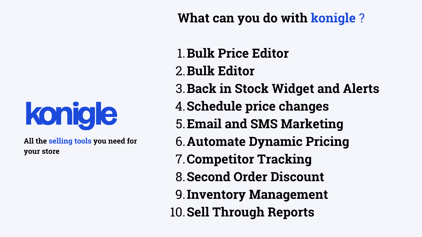 Bulk Price Editor, Schedule price changes, email and sms