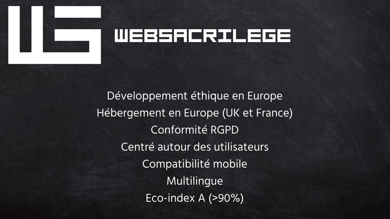 valeurs de websacrilege