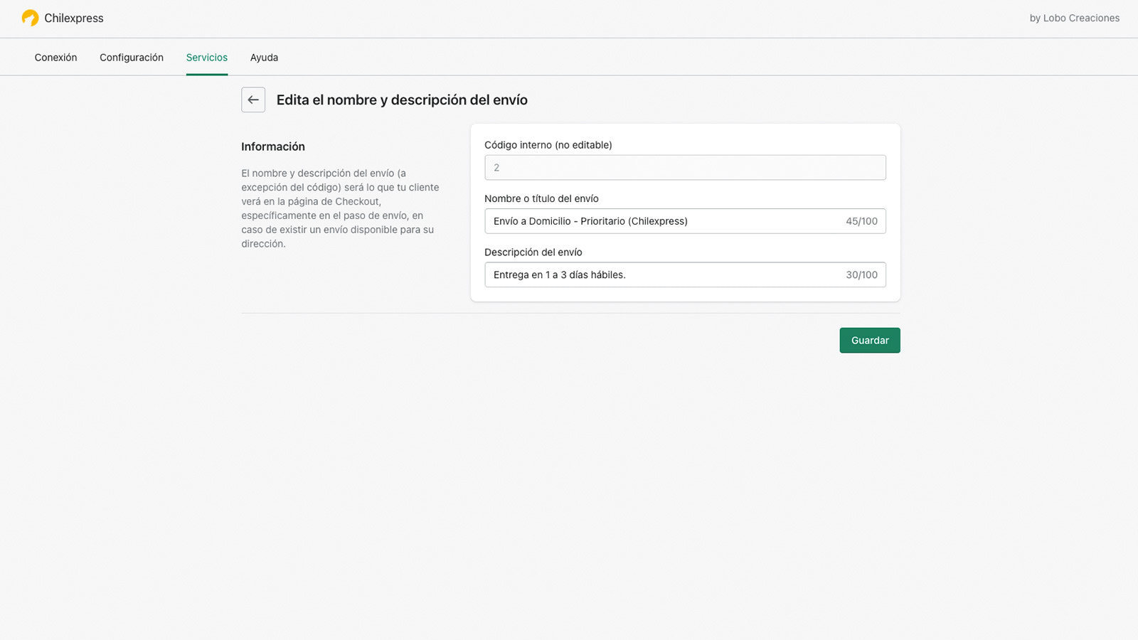 Shopify Chilexpress Lobo Creaciones Shopify Experts
