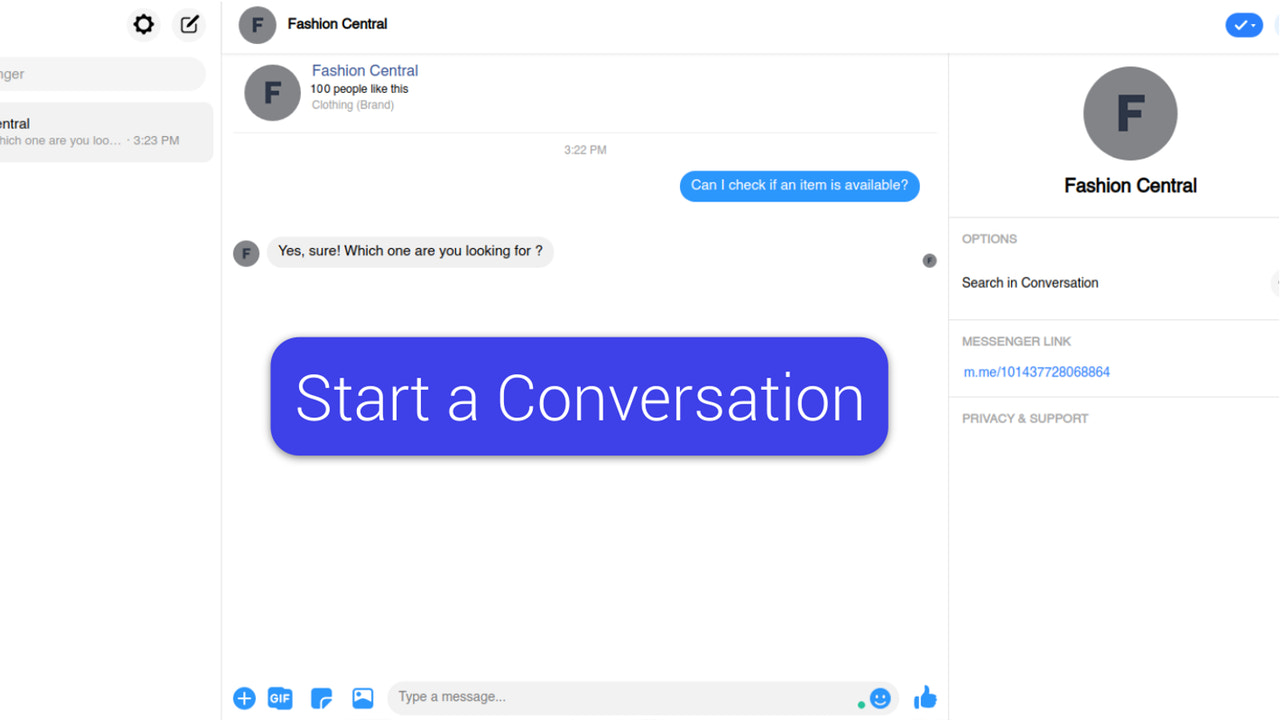 FB Messenger in Aktion