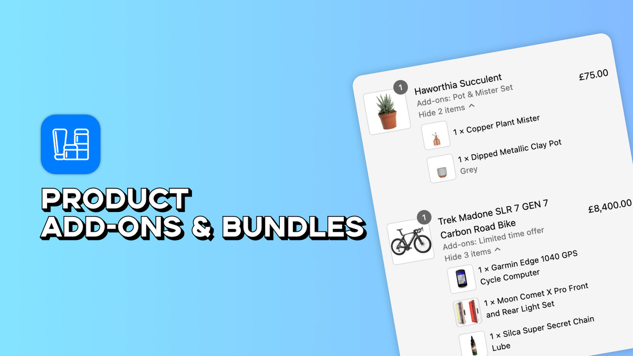 product add-ons & bundels