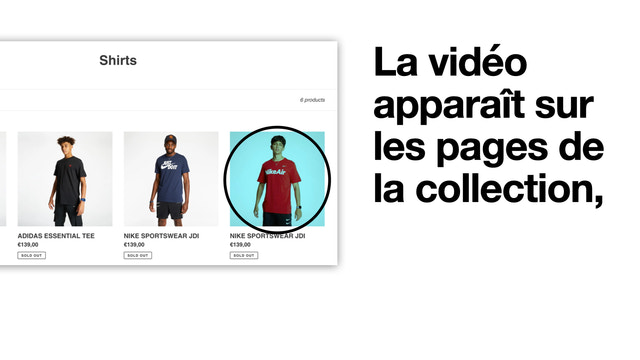 La vidéo apparaît sur les pages de la collection