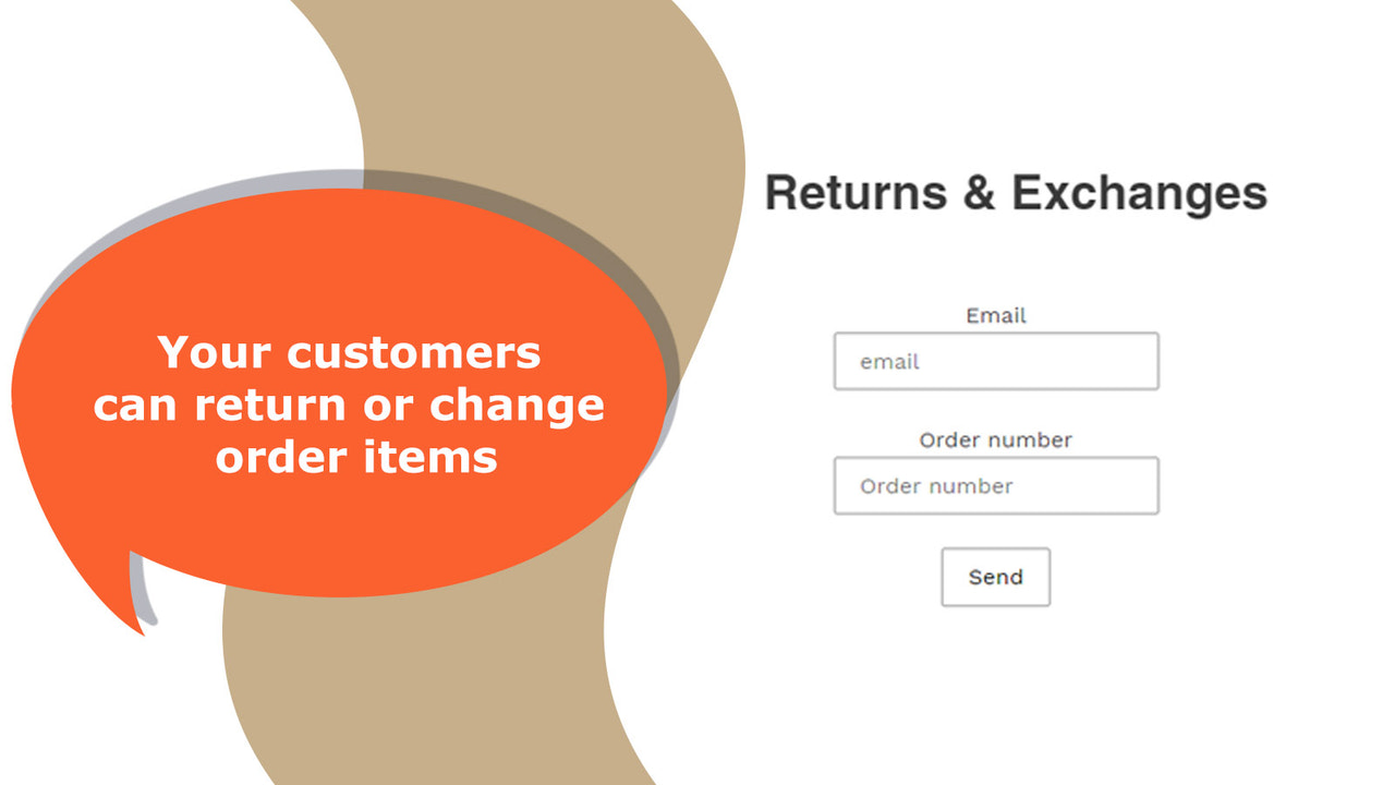 Dine kunder kan returnere eller ændre ordrevarer