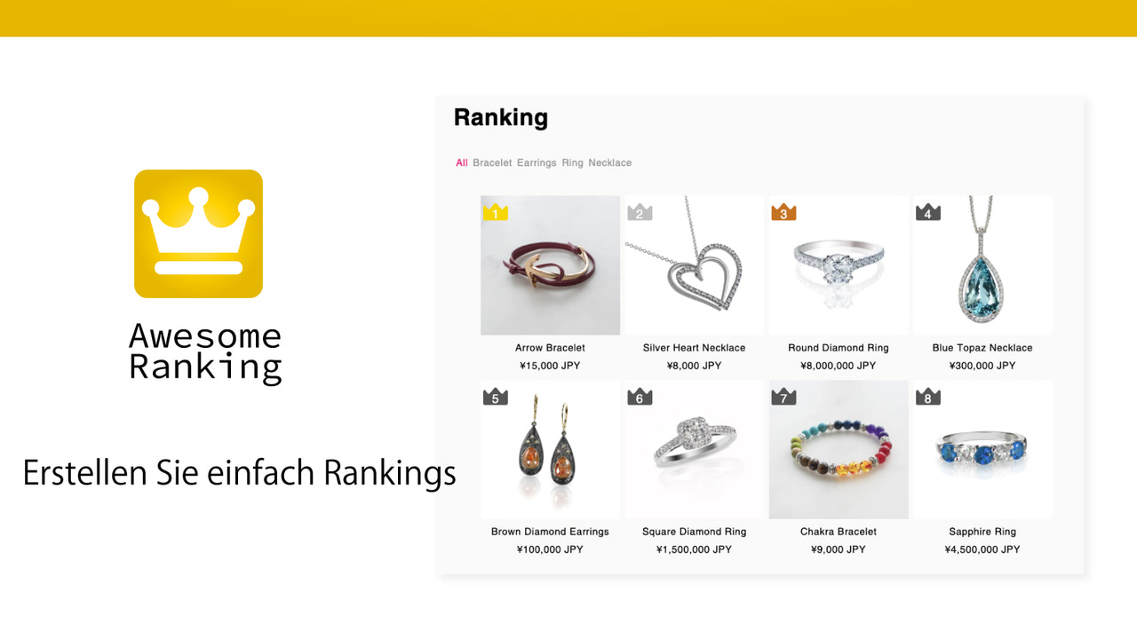 Awesome ranking | Erstellen Sie einfach Rankings