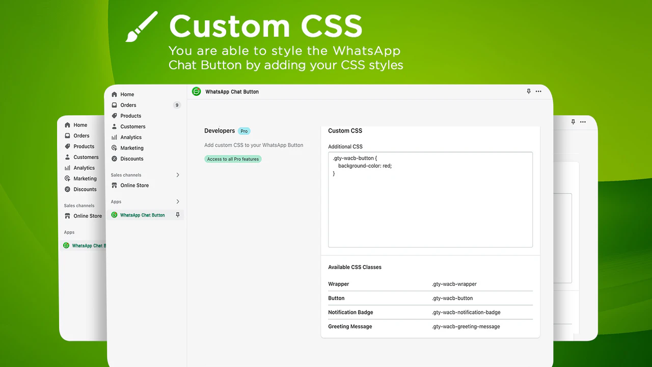 Adicione estilos CSS personalizados