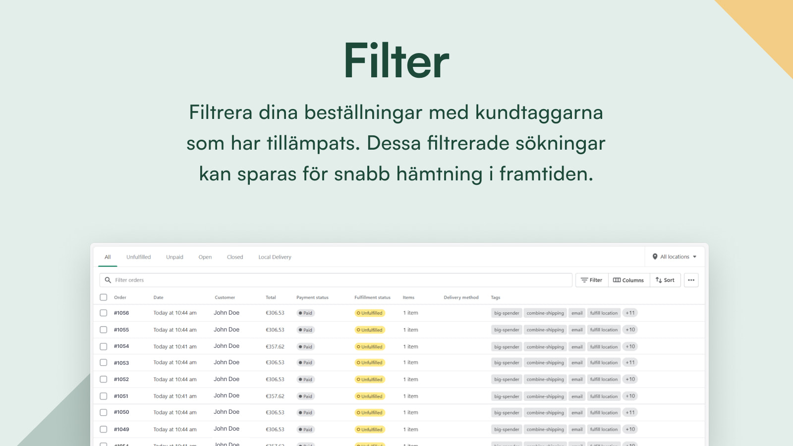 Skapa anpassade taggningsregler enligt affärsbehov.