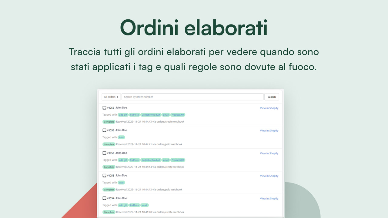 Applica regole agli ordini passati per segmentare clienti.