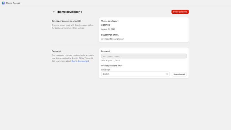 Theme Access Screenshot