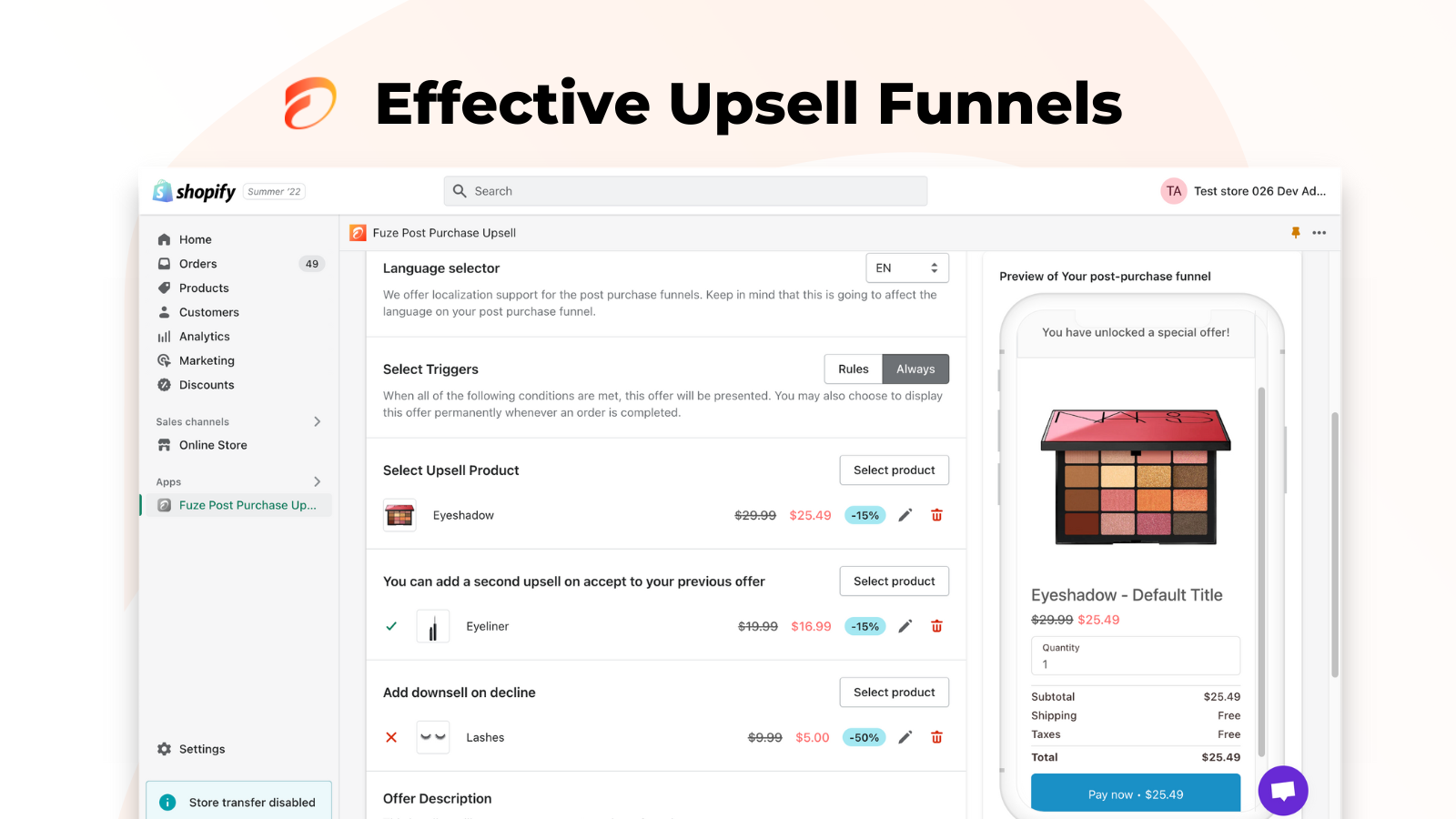 Fuze Post Purchase Upsell - Post Purchase Upsell, Checkout Upsell, Thank You Page Upsell'