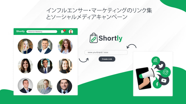 インフルエンサーマーケティング - アフィリエイトリンク - 専用ショートリンク