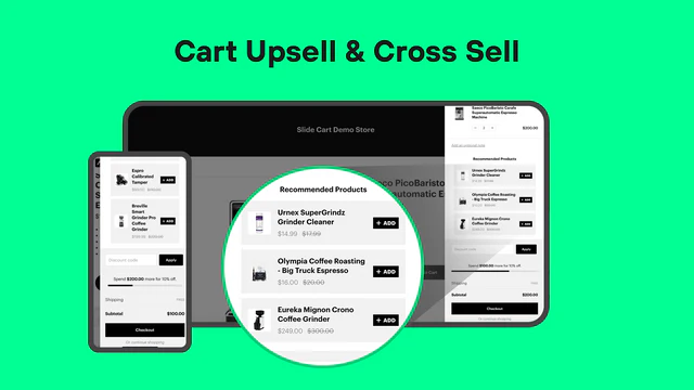 Flera cart upsell & cross sell-funktioner för din cart drawer