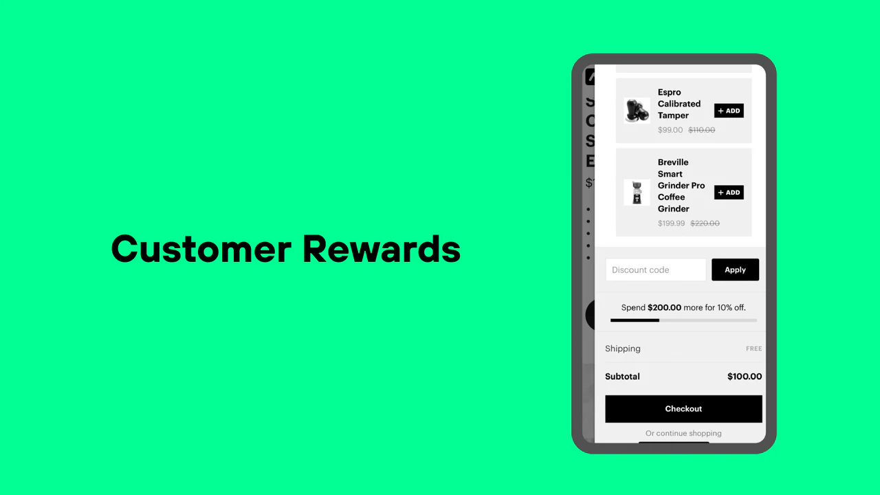 Mobile Friendly Rewards - kostenloser Versand, Rabatte, Gratisgeschenke